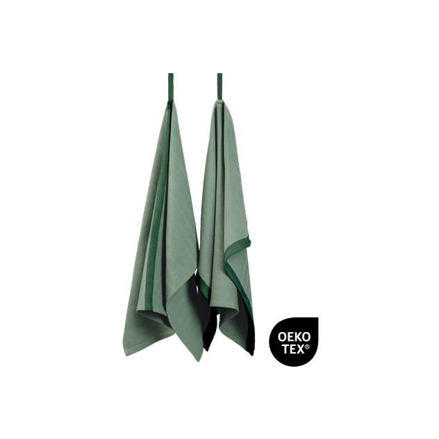 EK-TT262 - Tea Towel / Herringbone/Twill (2-pack) (Green/Green)